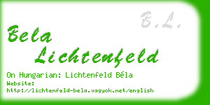 bela lichtenfeld business card